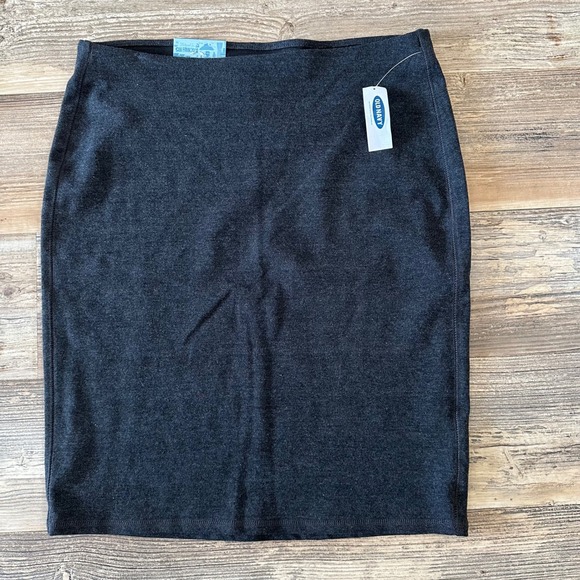 Old Navy Womens Size M Knit Pencil Skirt Career Office Wear Gray - Picture 1 of 10